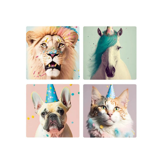Sticker | Party Animals | 4 stuks