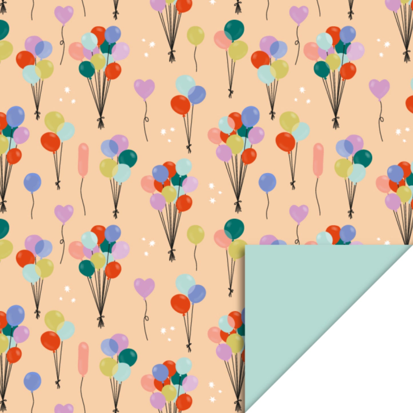 Inpakpapier 30 CM | Balloons Peach | 3 M