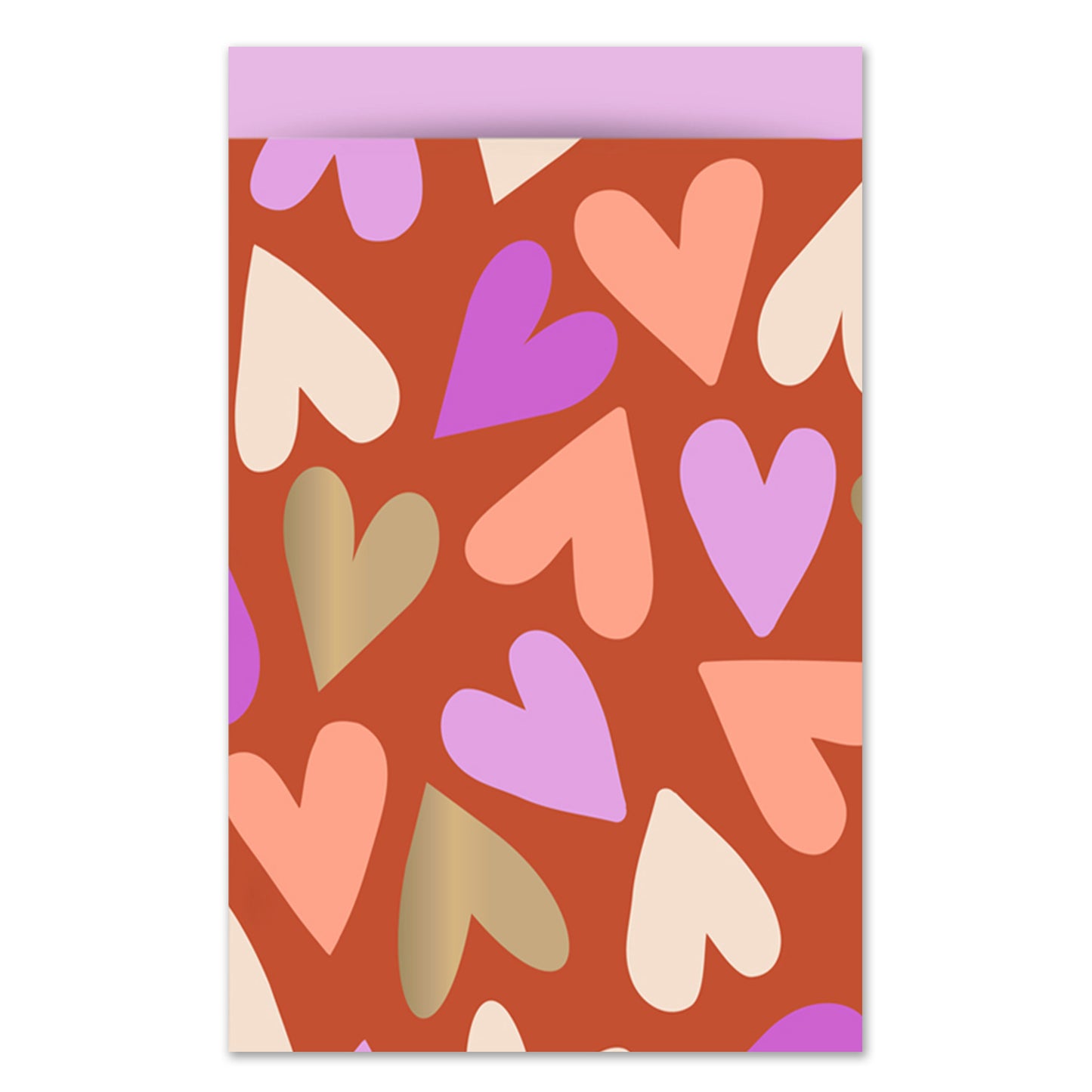 Cadeauzakje L | Big Hearts Cognac | 5 Stuks