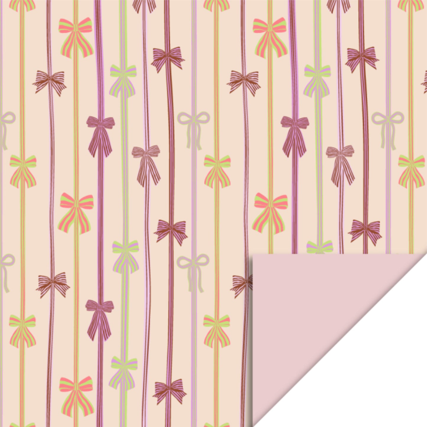 Inpakpapier 30 CM | Bow Parade Peach - Pink | 3 M