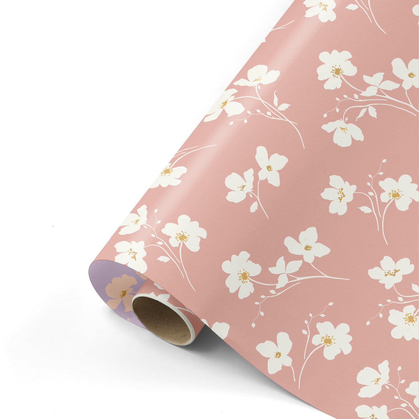 Inpakpapier 50 CM | Classic Flowers Oudroze | 3 M