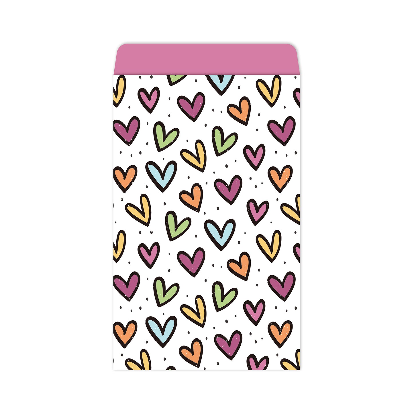 Cadeauzakje M | Coloured Hearts | 5 Stuks