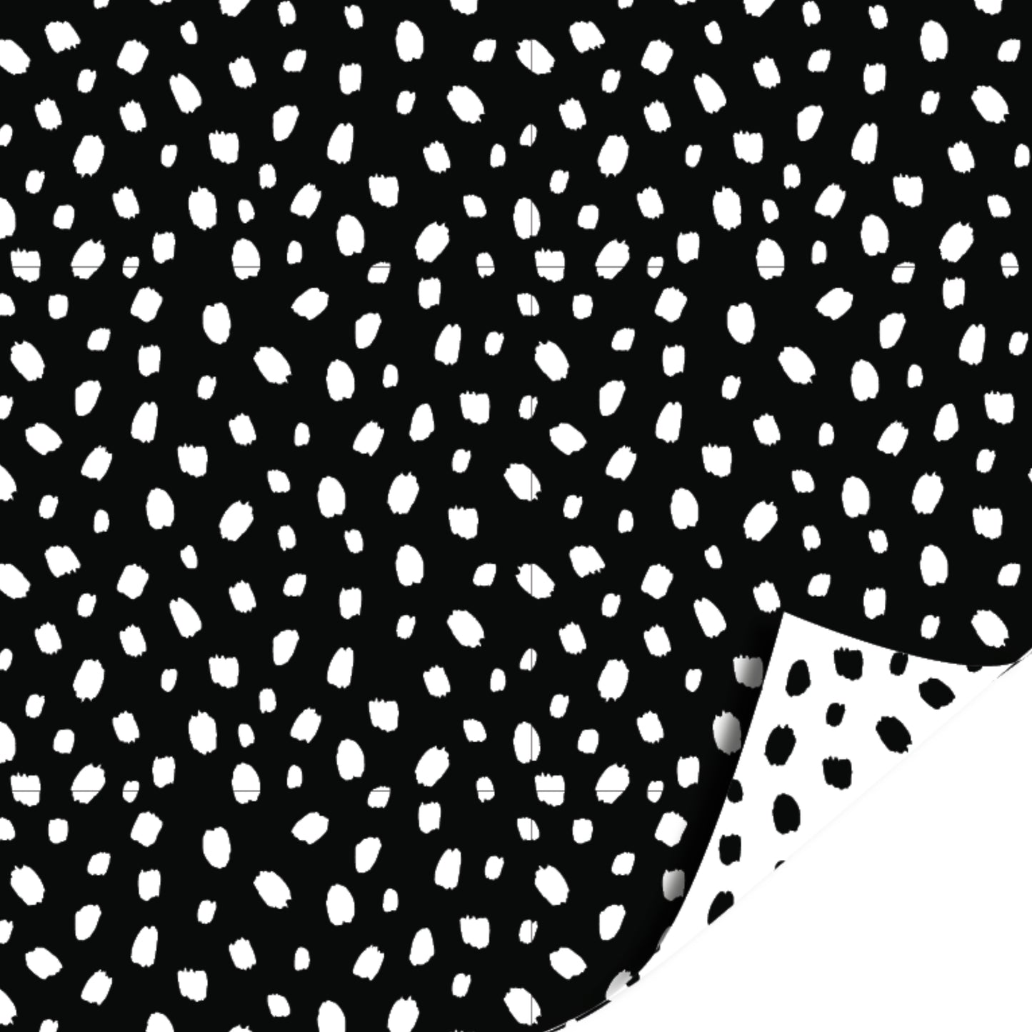 Inpakpapier 70 CM | Dots Zwart Wit | 2 M