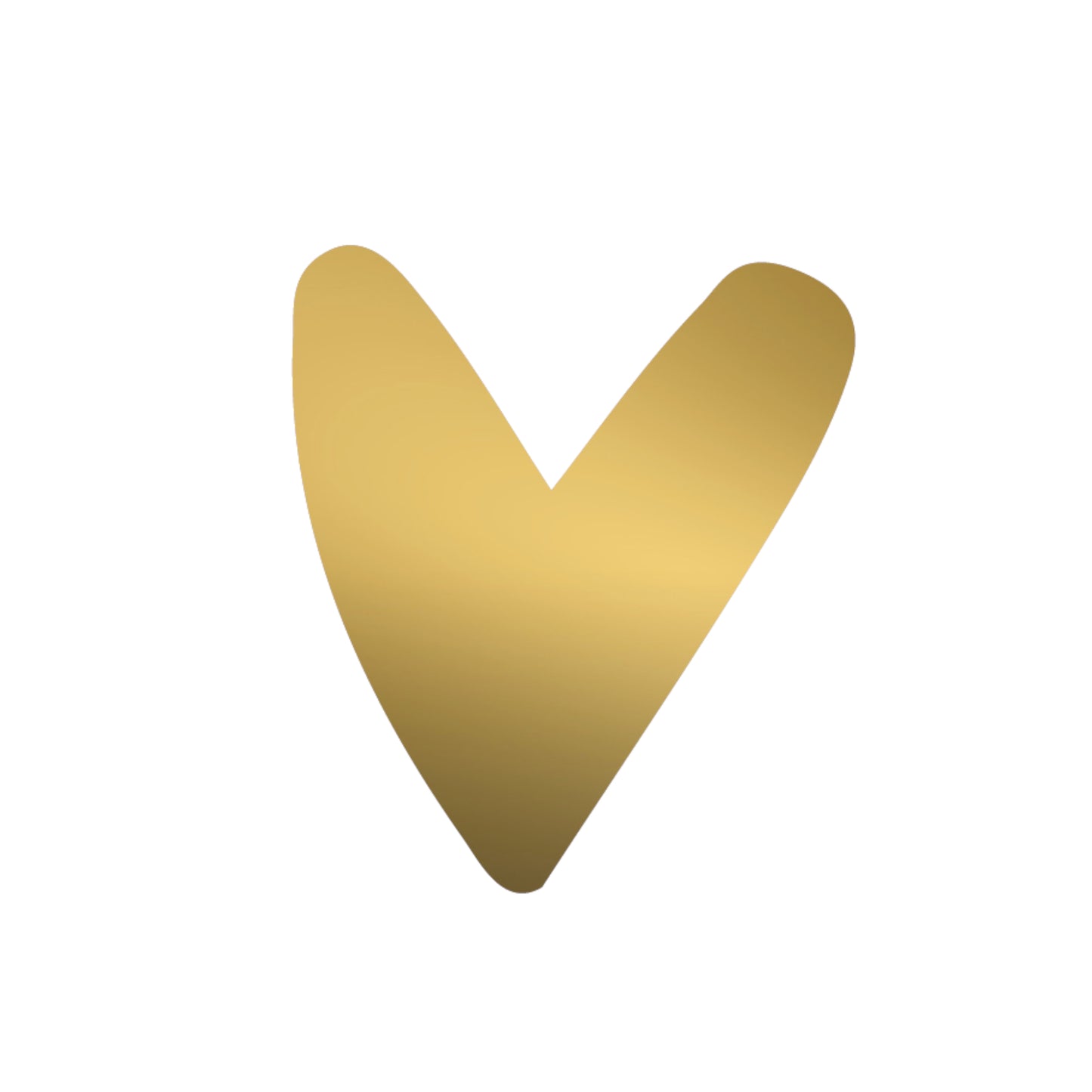 Sticker | Goud Hart | 5 stuks