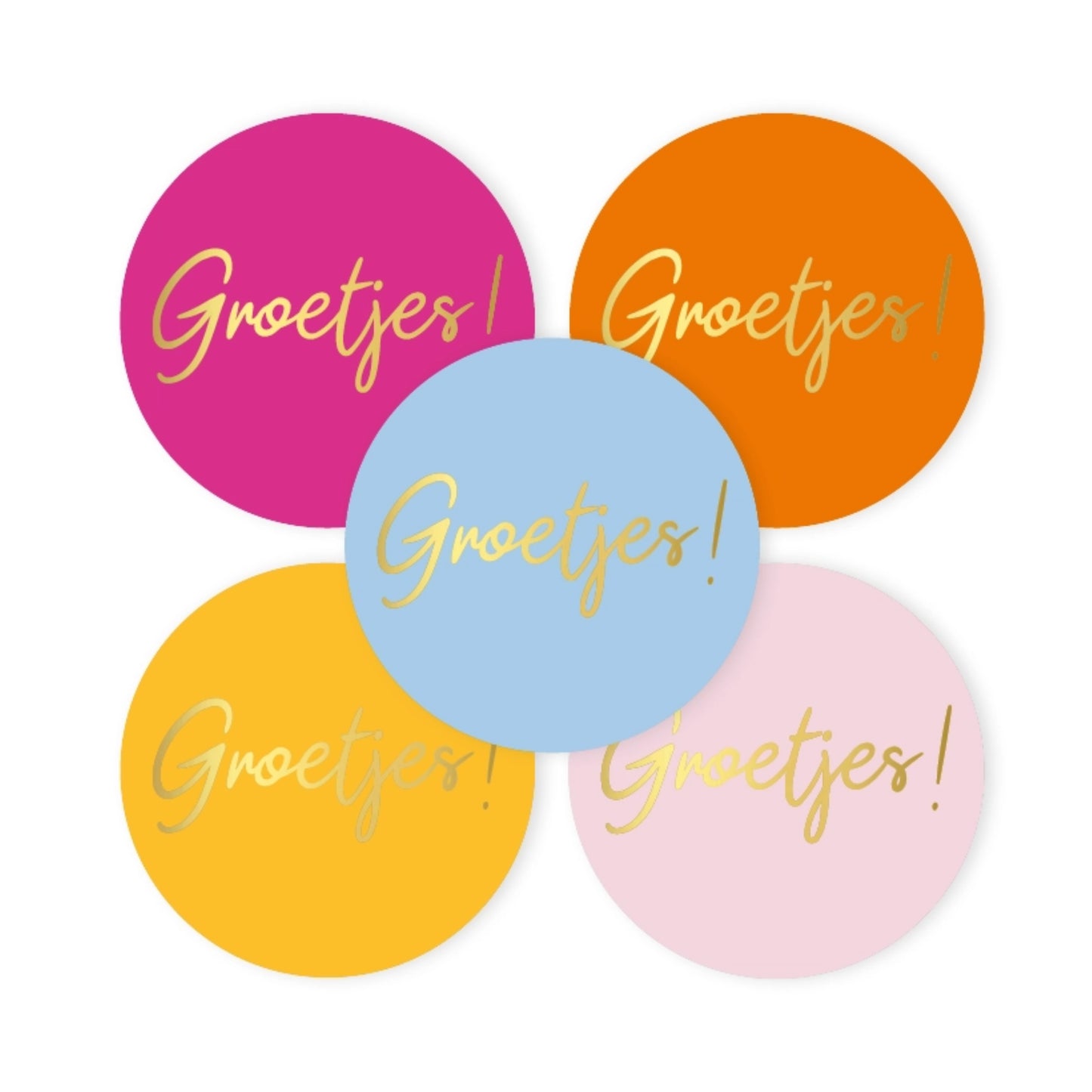 Sticker | Groetjes | 5 stuks