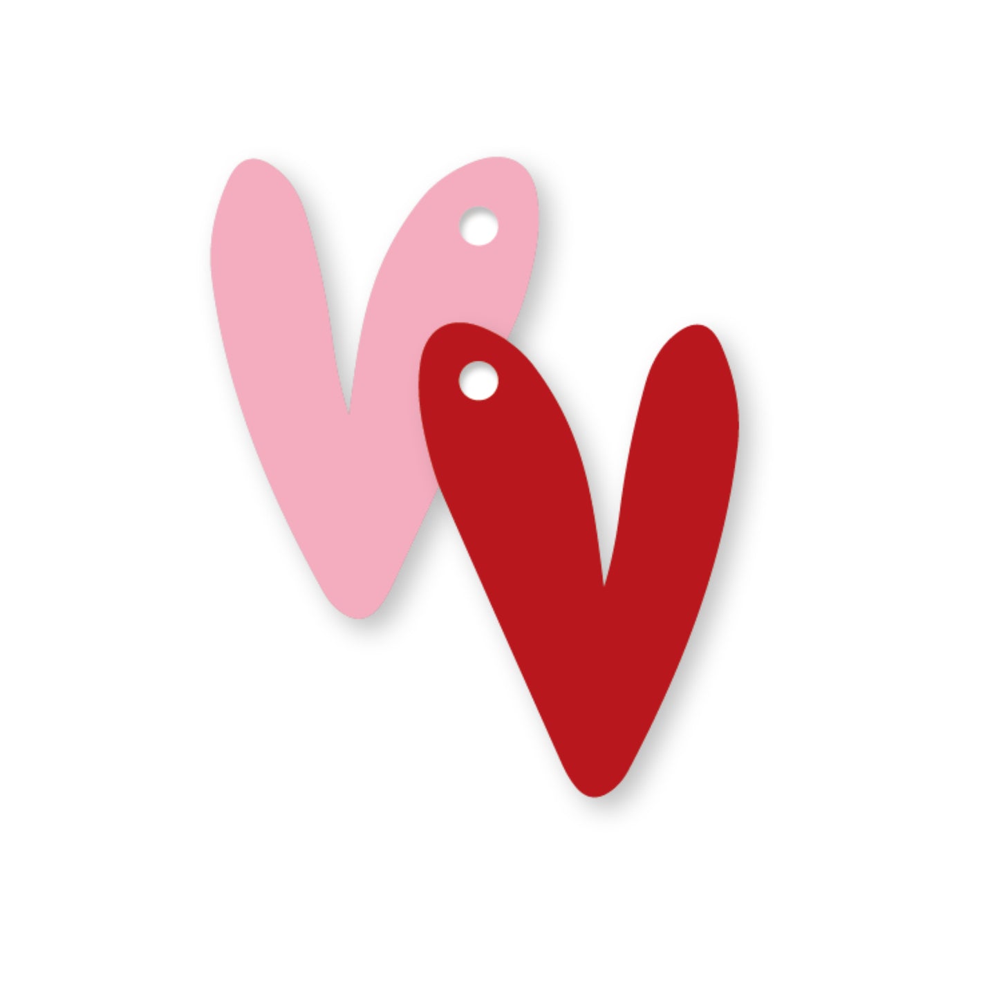 Cadeau Label | Hart Roze Rood | 1 stuk