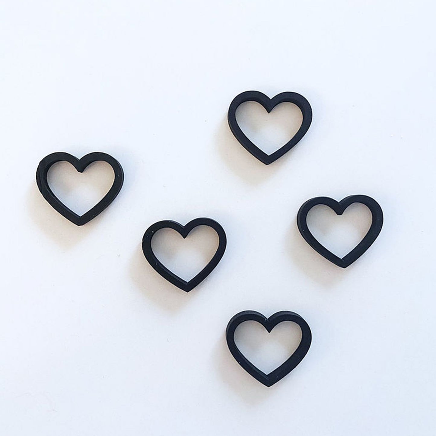 Deco Hout | Hartje Zwart | 4 stuks