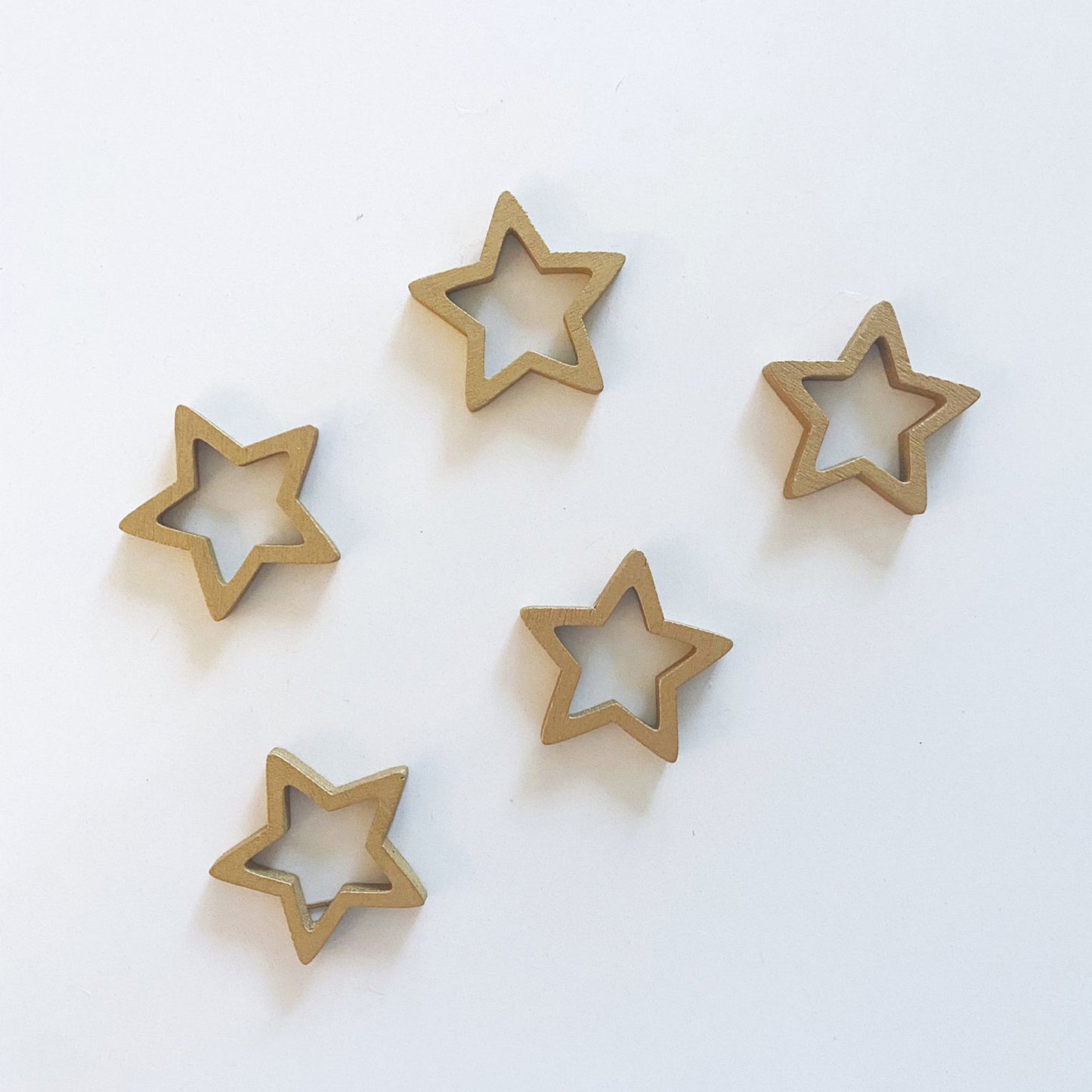 Deco Hout | Ster Goud | 4 stuks