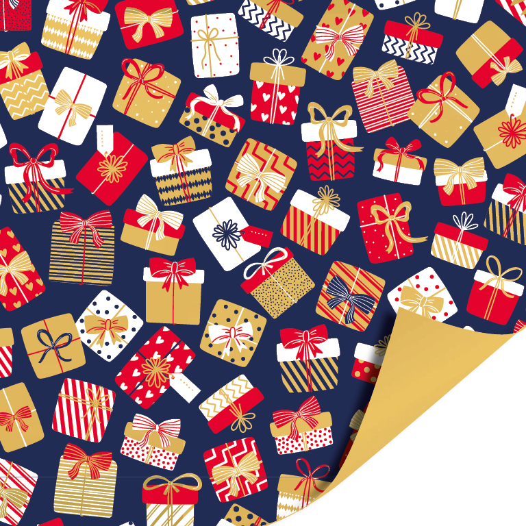 Inpakpapier 30 CM | Kadootjes Blauw | 3 M