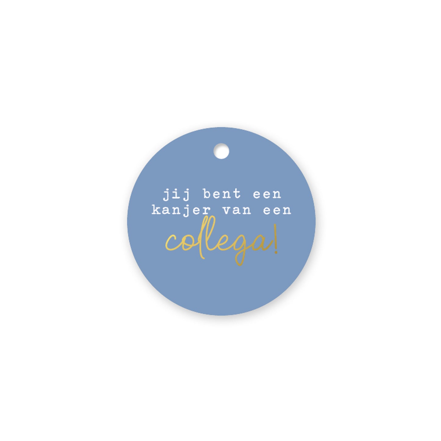Cadeau Label | Kanjer Van Een Collega Rond | 1 stuk
