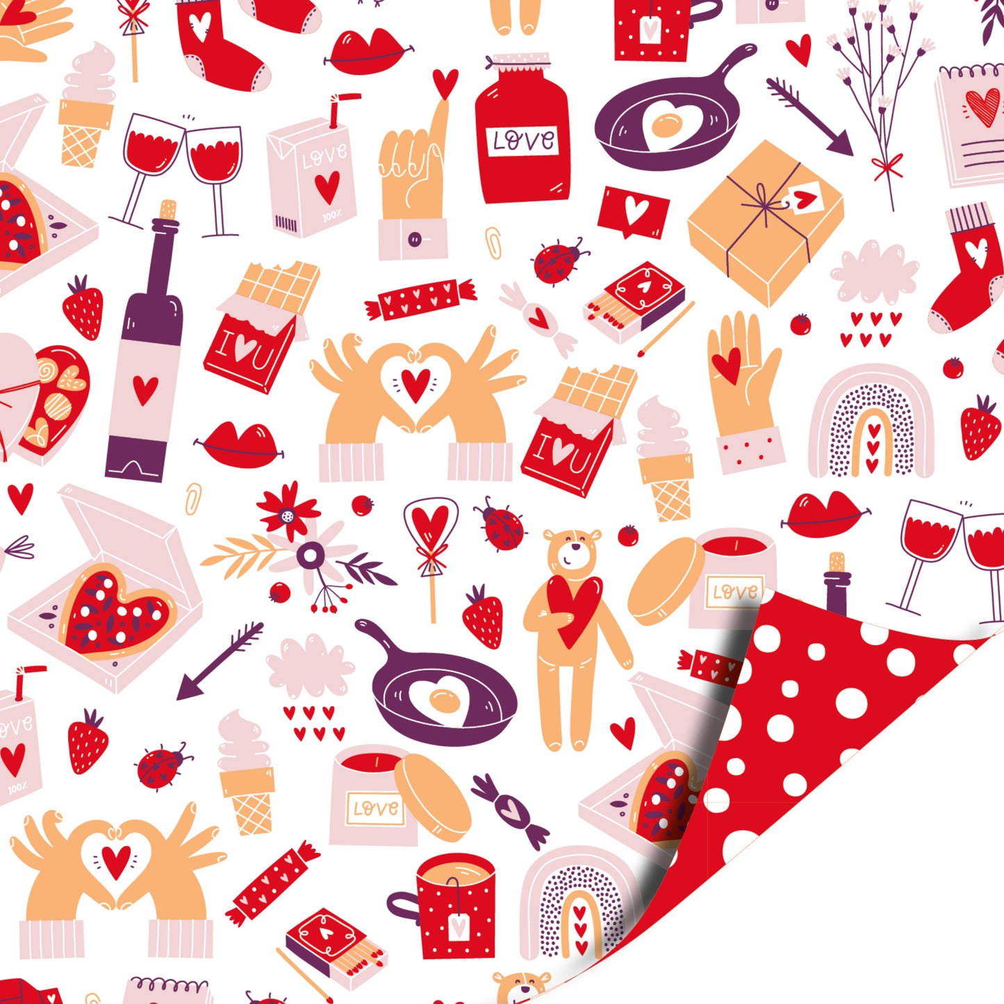 Inpakpapier 70 CM | Liefde | 2 M