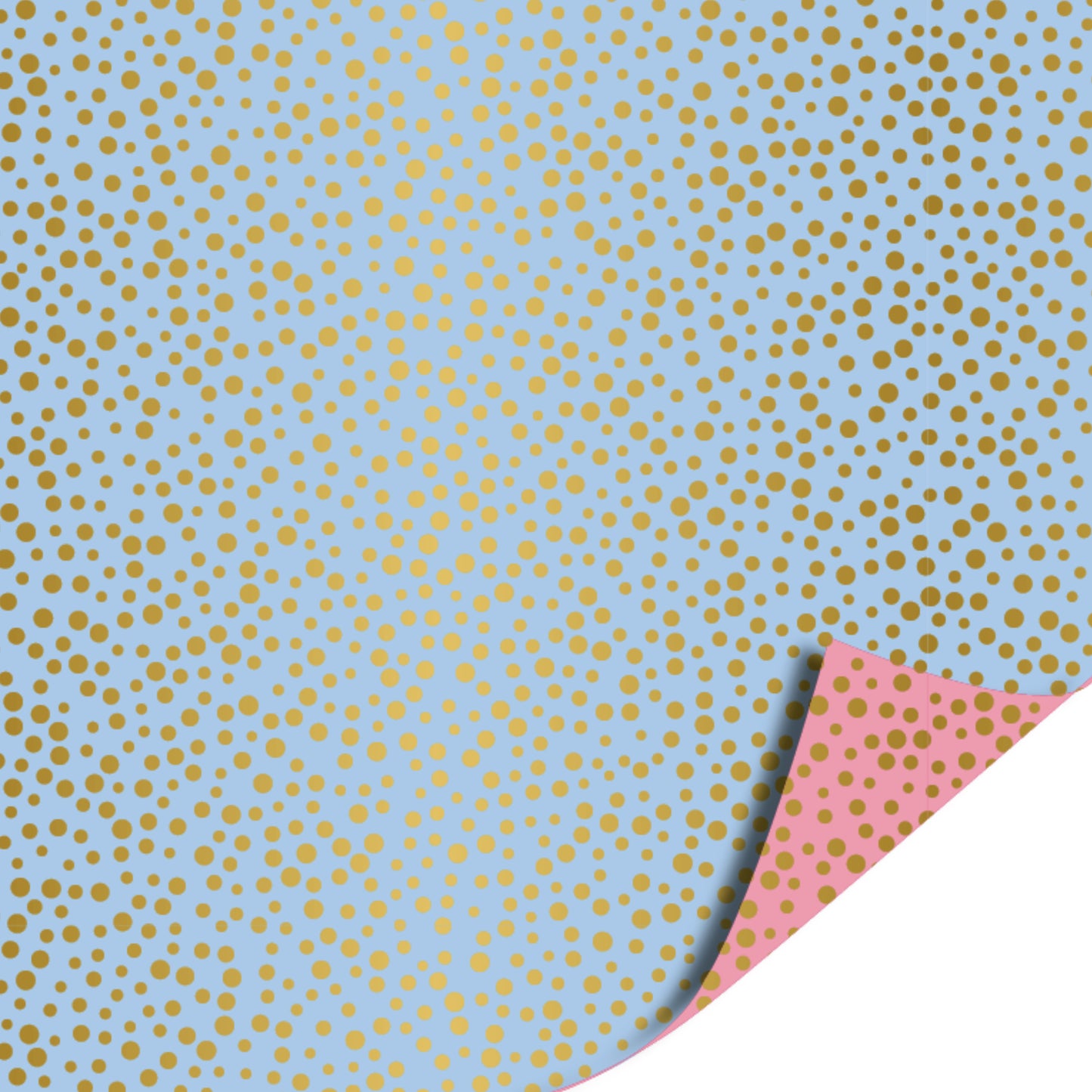 Inpakpapier 70 CM | Luxury Dots Blue - Pink | 2 M