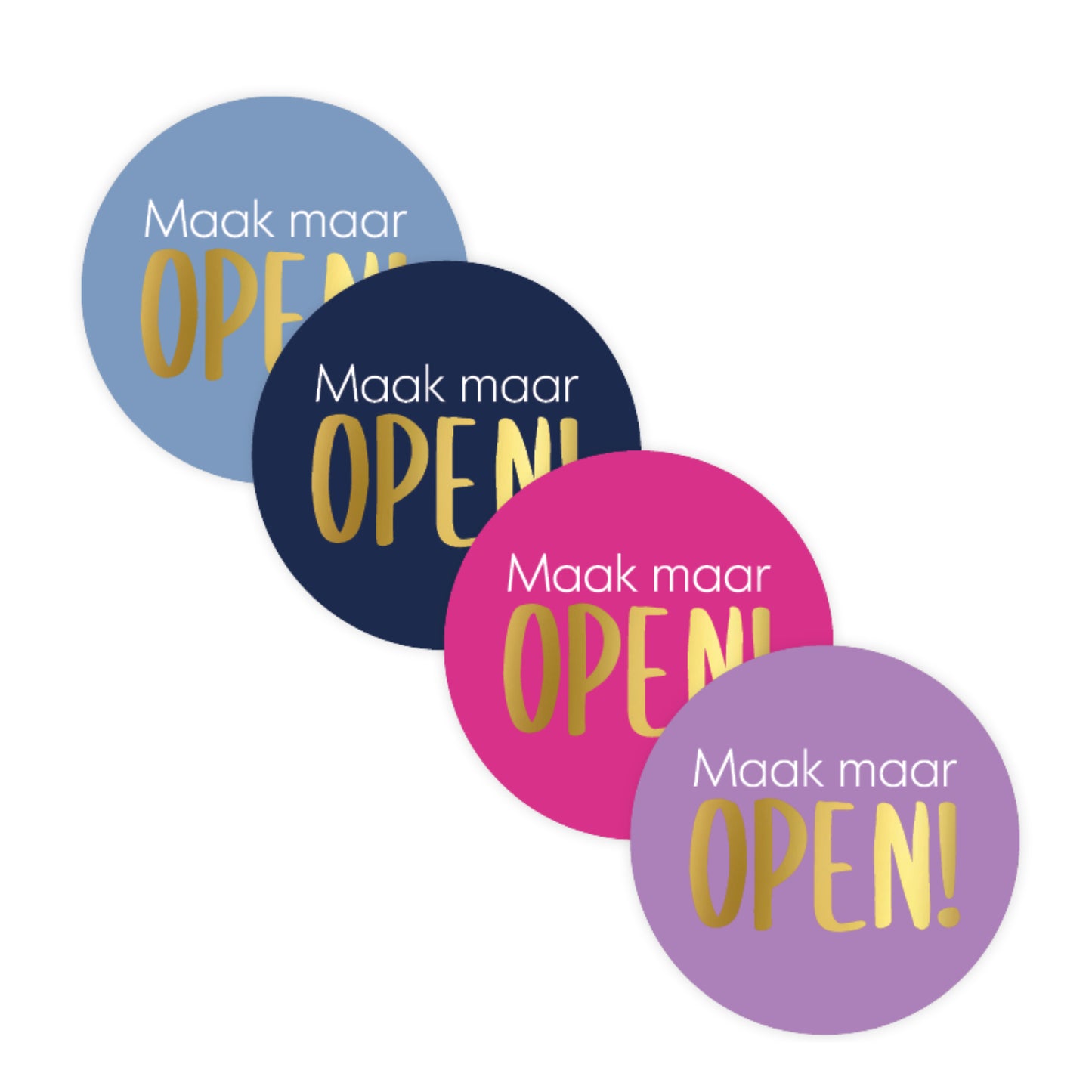 Sticker | Maak Maar Open | 4 stuks