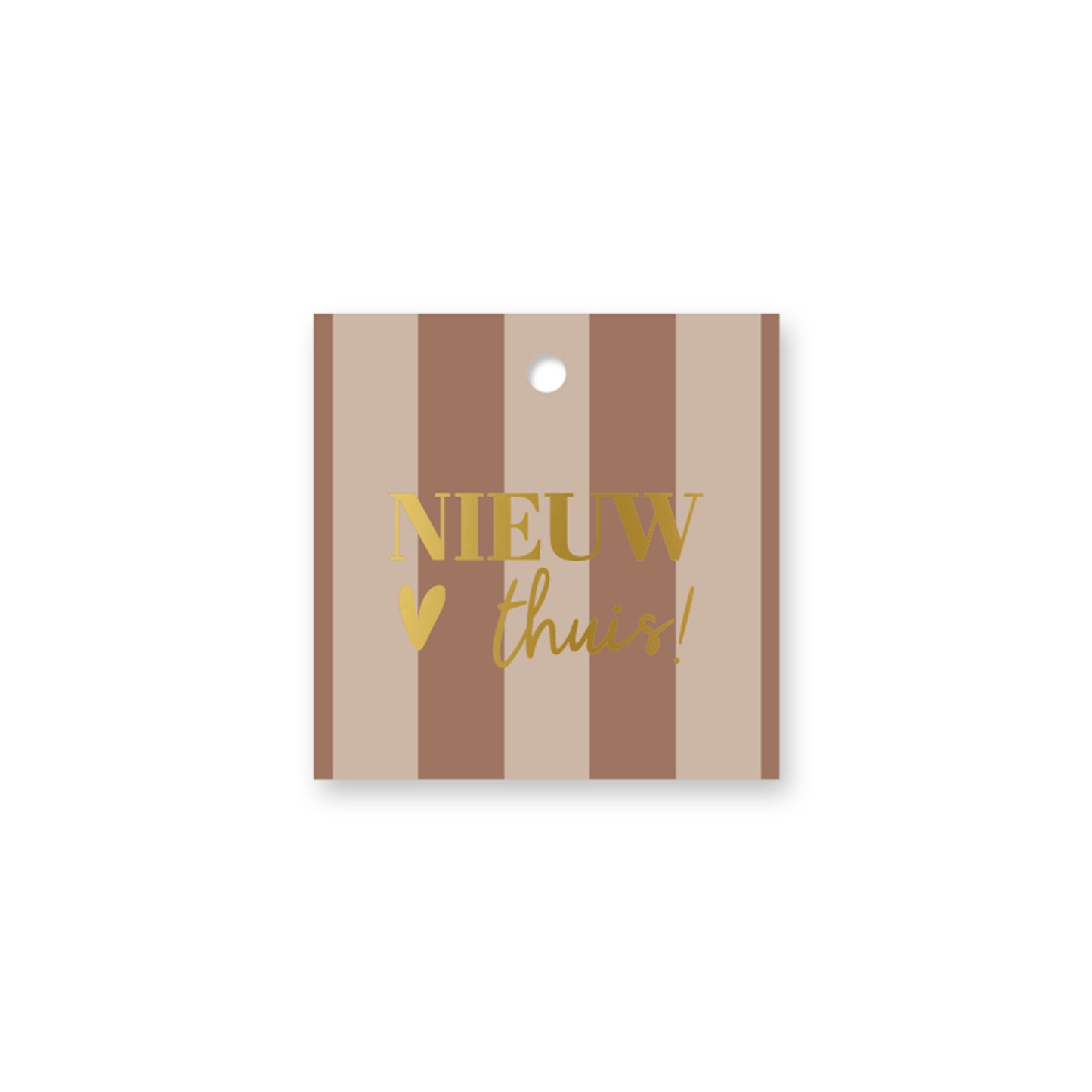 Cadeau Label | Nieuw Thuis Streep | 1 stuk