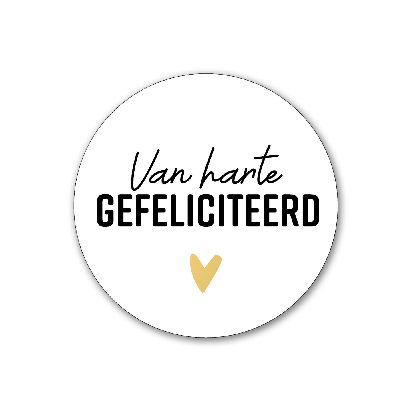 Sticker | Van Harte Gefeliciteerd | 5 stuks