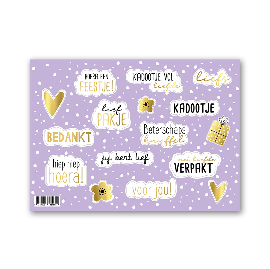 Stickervel | Feest Lila | 1 stuks