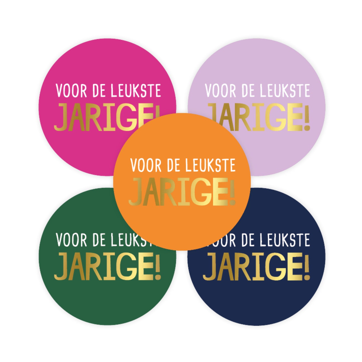 Sticker | Voor De Leukste Jarige | 5 stuks