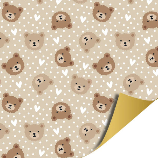 Inpakpapier 30 CM | Little Bear Beige | 3 M