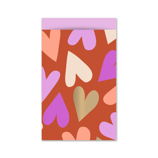 Cadeauzakje M | Big Hearts Cognac | 5 Stuks