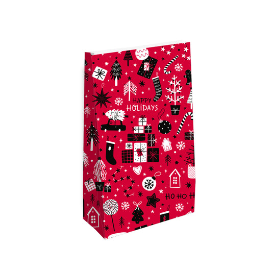 Cadeauzakje | Blokzak Cosy Christmas Red | 1 Stuk