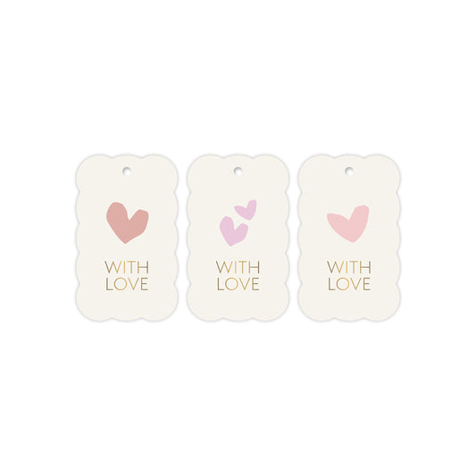 Cadeau Label | Hearts | 3 stuks