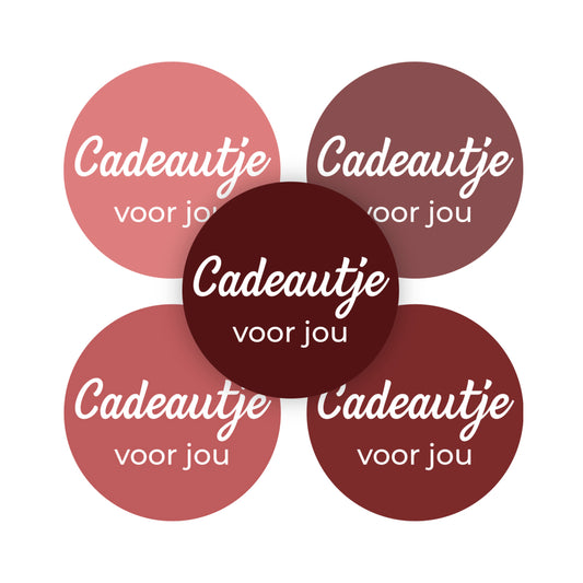 Sticker | Cadeautje Voor Jou Burgundy | 5 stuks