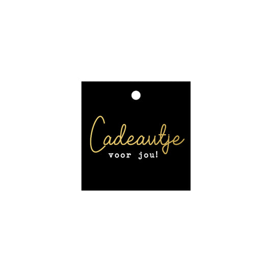 Cadeau Label | Cadeautje Voor Jou Zwart | 1 stuk