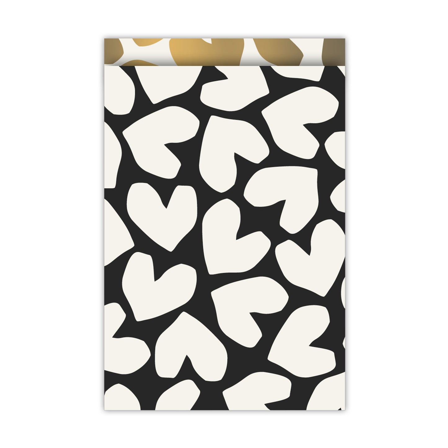 Cadeauzakje | Hearts Zwart - Wit | 5 Stuks