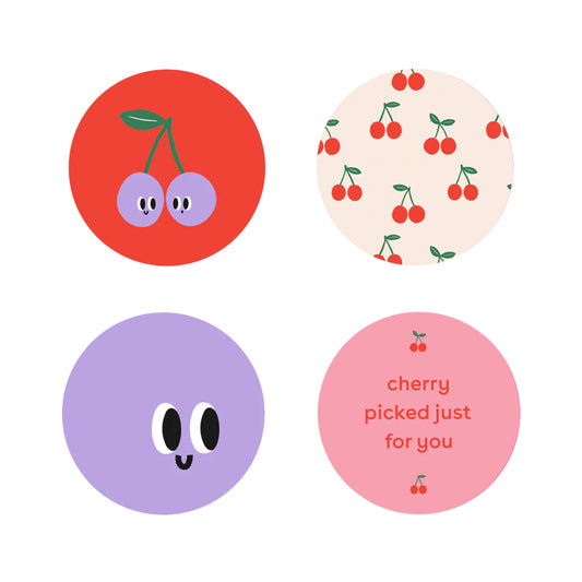 Sticker | Cherries Assorti | 4 stuks