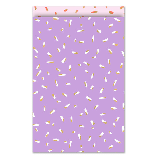 Cadeauzakje L | Confetti Paars | 5 Stuks
