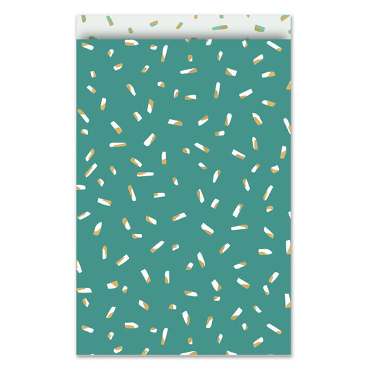 Cadeauzakje L | Confetti Petrol | 5 Stuks