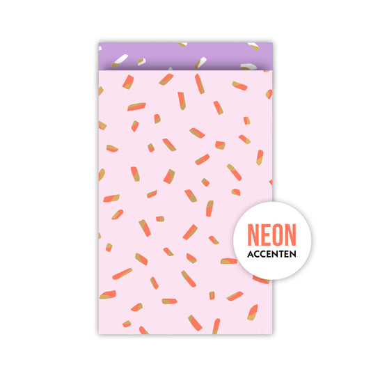 Cadeauzakje M | Confetti Roze | 5 Stuks