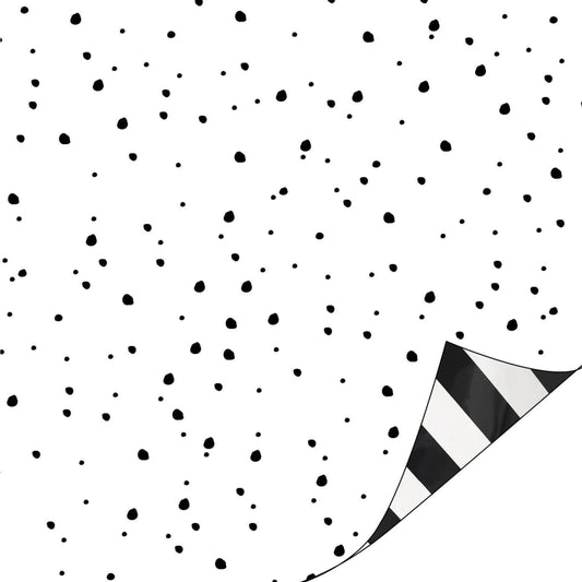 Inpakpapier 70 CM | Confetti Zwart Wit | 2 M