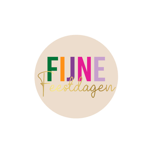 Sticker | Fijne Feestdagen Funky | 5 stuks