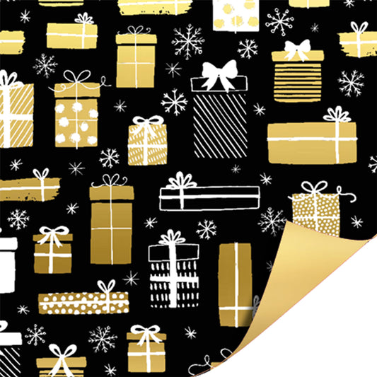 Inpakpapier | Gifts Black | 3 M