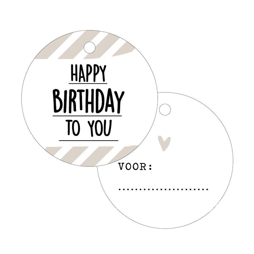 Cadeau Label | Happy Birthday To You | 1 stuk