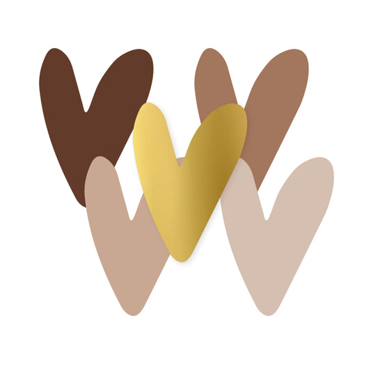 Sticker | Harten Nude | 5 stuks