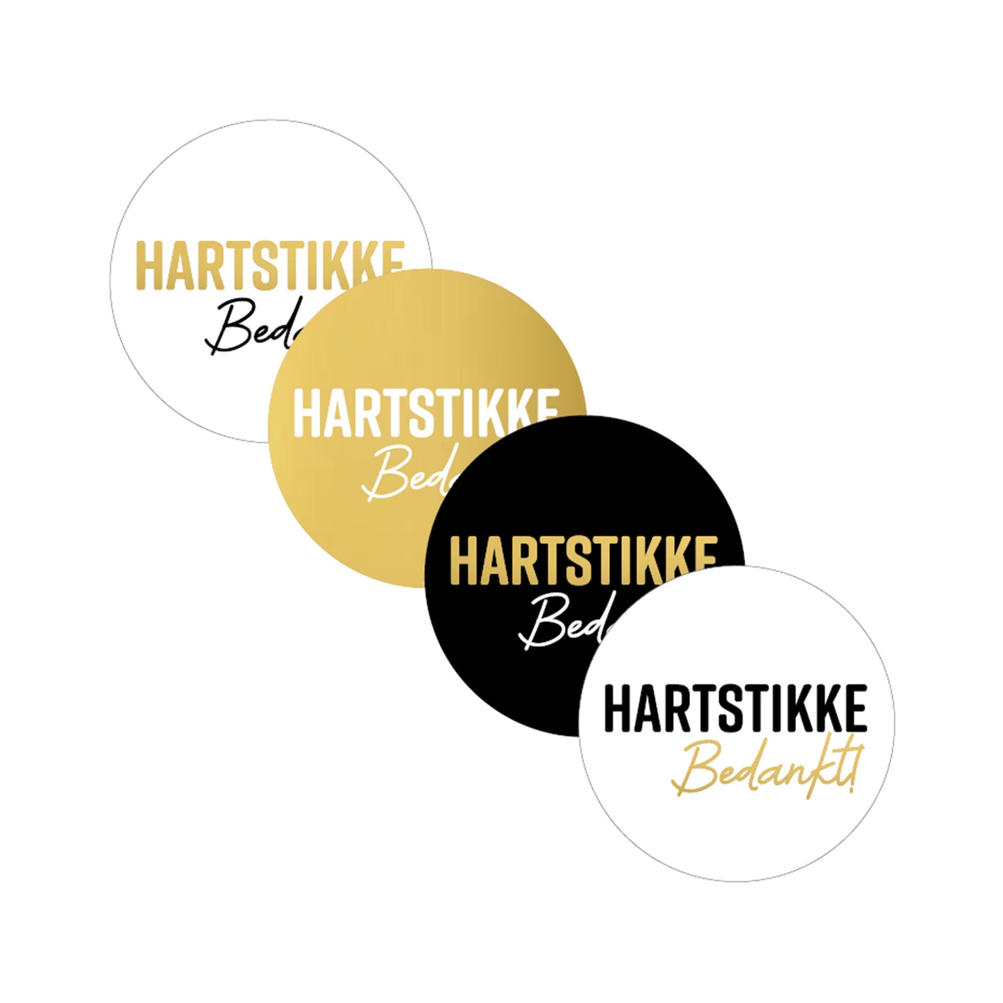 Sticker | Hartstikke Bedankt | 4 stuks