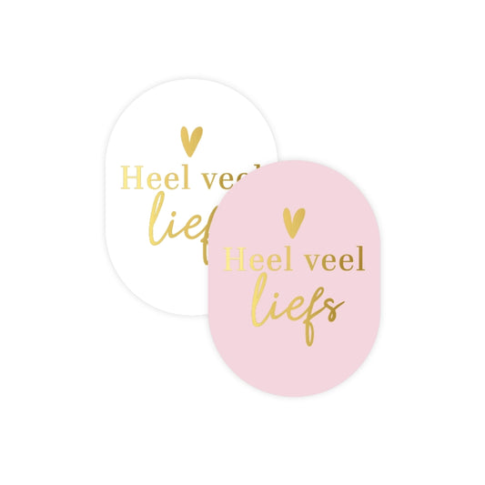 Sticker | Heel Veel Liefs | 4 stuks
