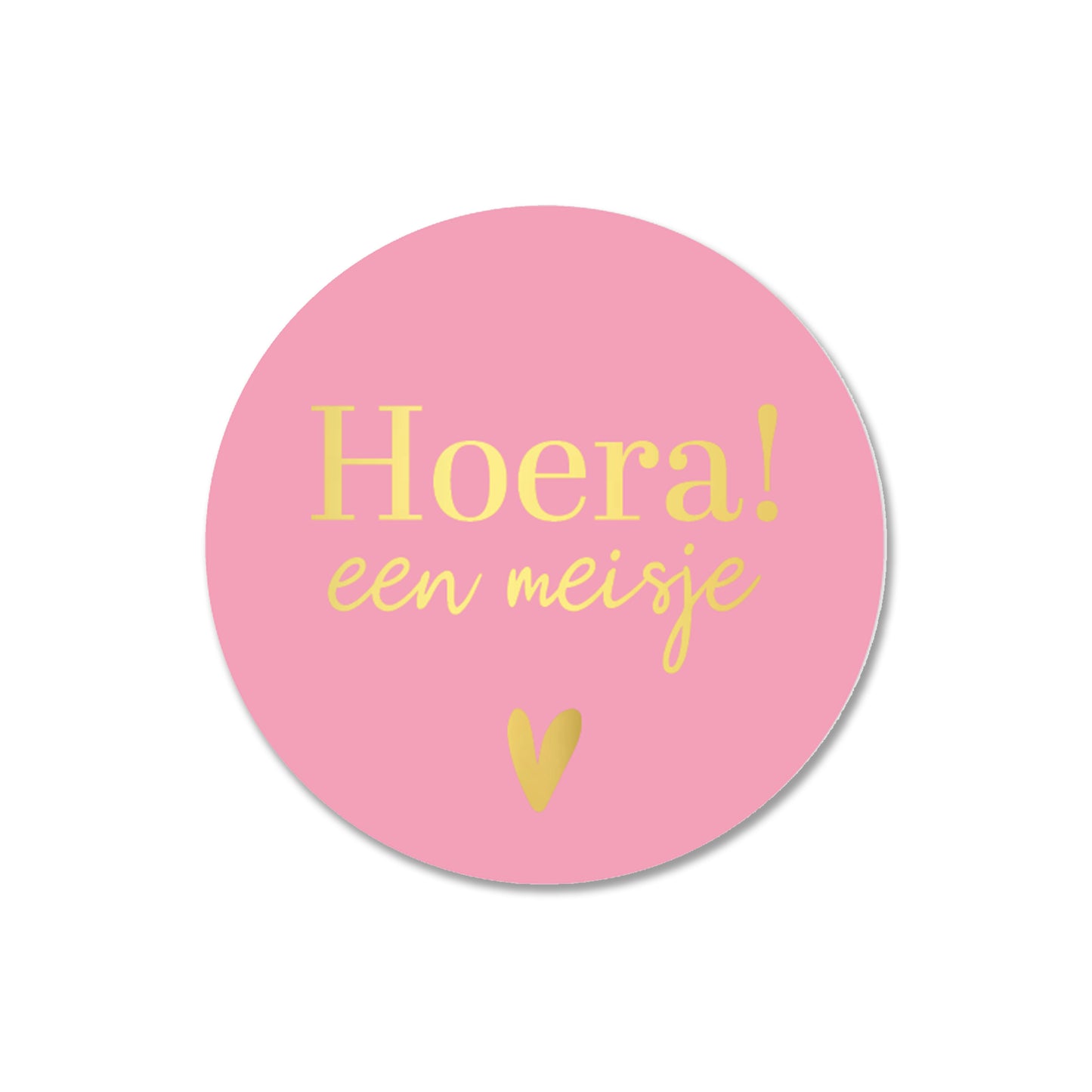Sticker | Hoera Een Meisje | 5 stuks