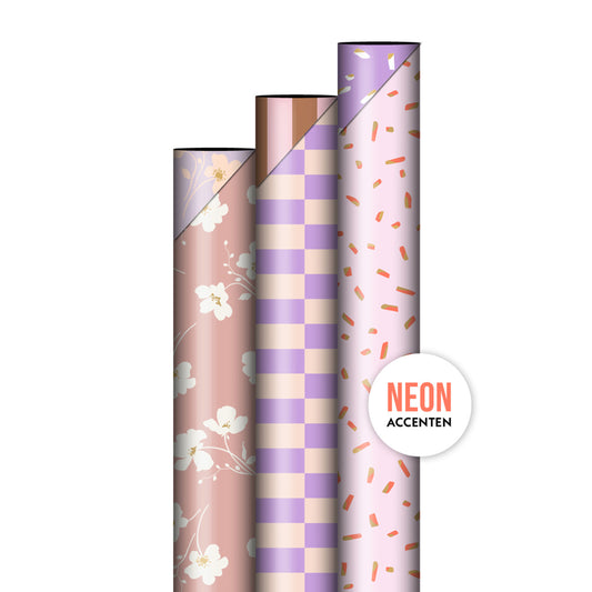 Inpakpapier Party Warm | 50 CM | 3 stuks