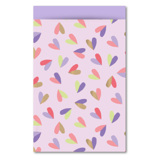 Cadeauzakje L | Hearts Duo Lila | 5 Stuks