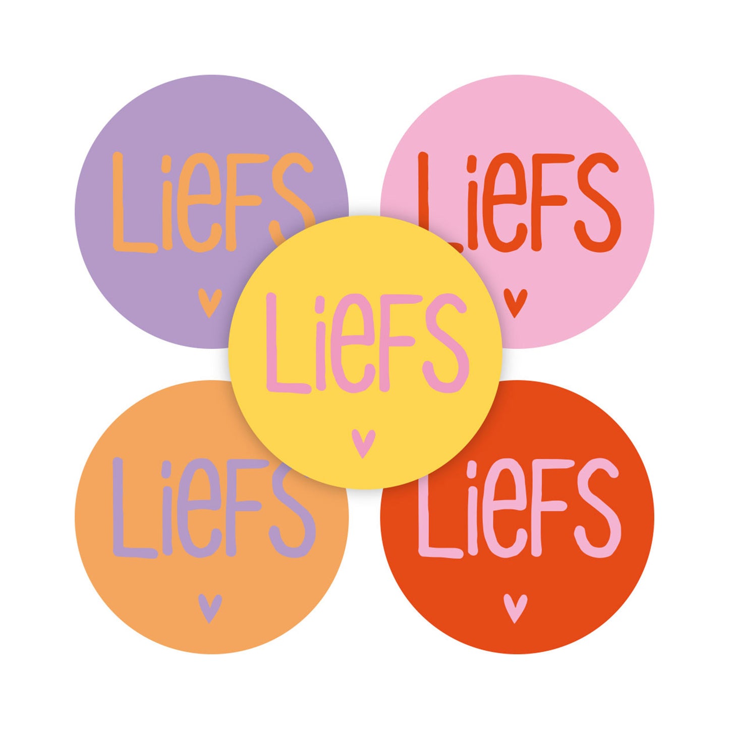 Sticker | Liefs | 5 stuks