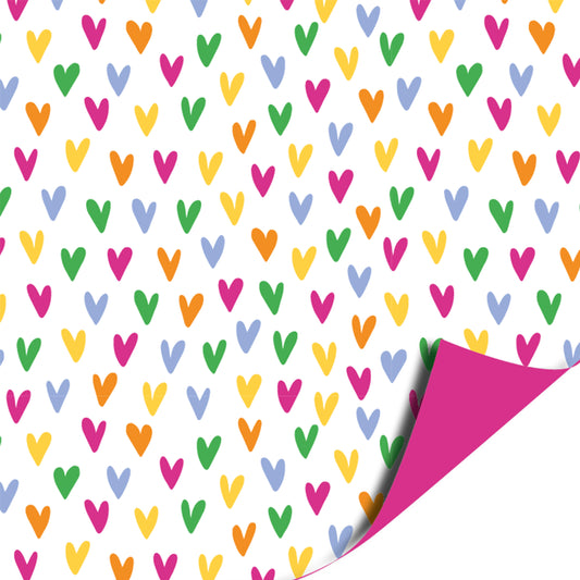 Inpakpapier 70 CM | Lots Of Love Multicolor | 2 M