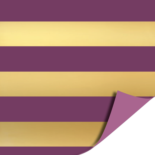 Inpakpapier | Luxury Stripe Mauve - Gold | 3 M