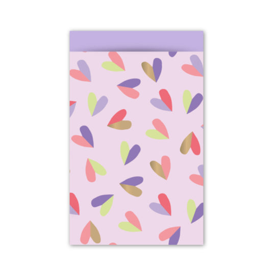 Cadeauzakje M | Hearts Duo Lila | 5 Stuks