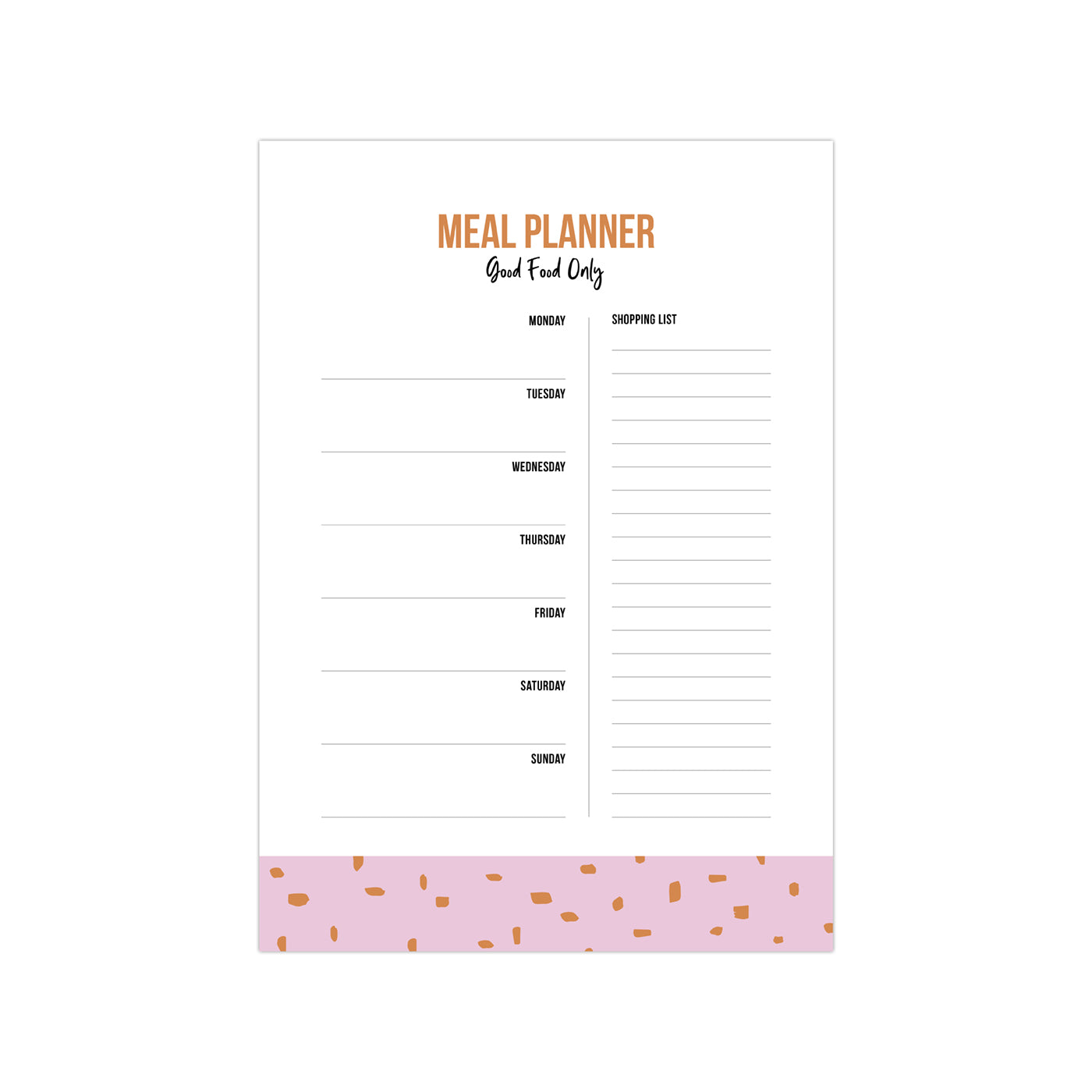 Notitieblok | Mealplanner Minimal Dots | A5