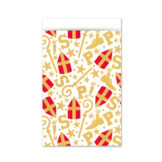 Cadeauzakje M | Mijter Goud | 5 Stuks