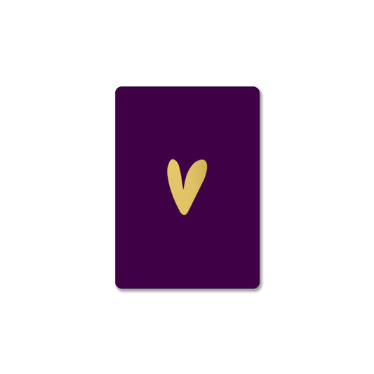 Hart Goud Paars | Mini