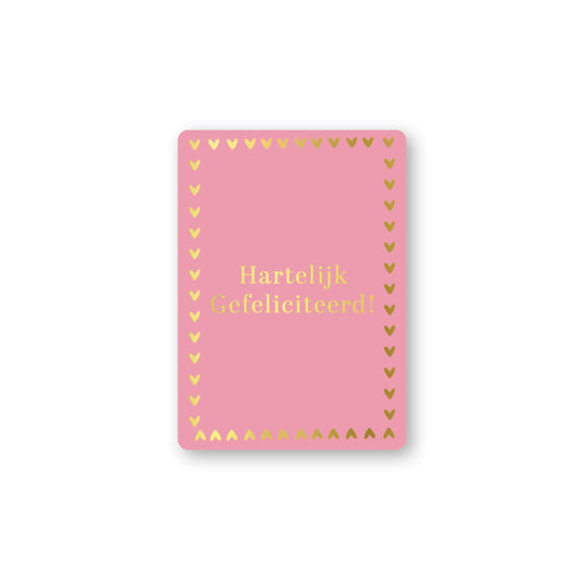 Hartelijk Gefeliciteerd Hartjes | Mini